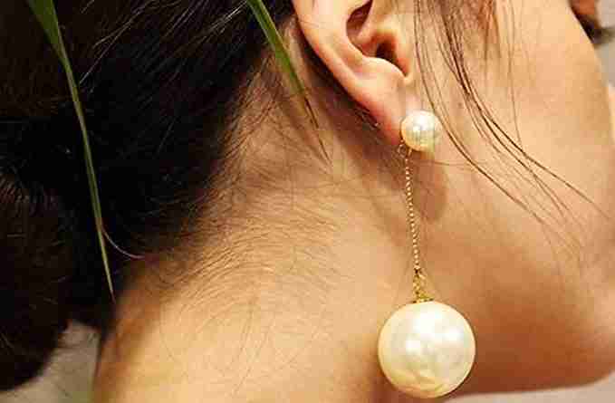 orecchini oversize con perle